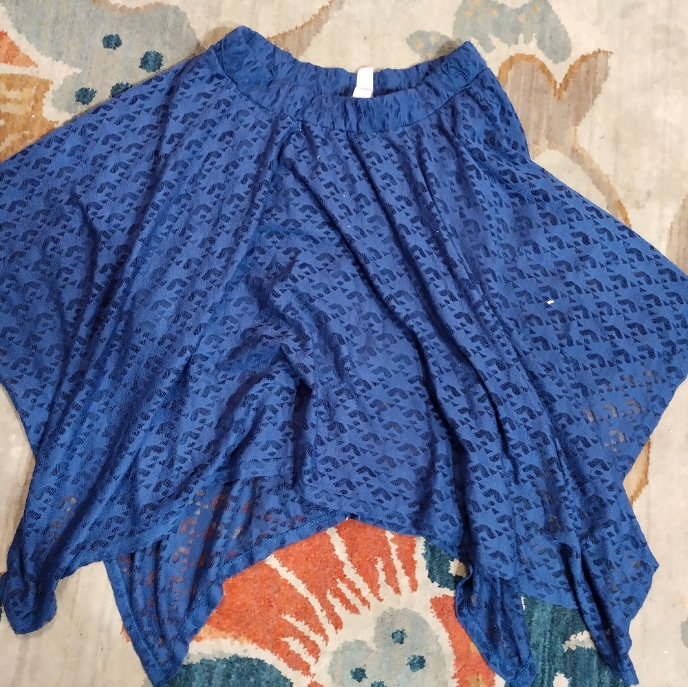 Flowy blue hippy style skirt